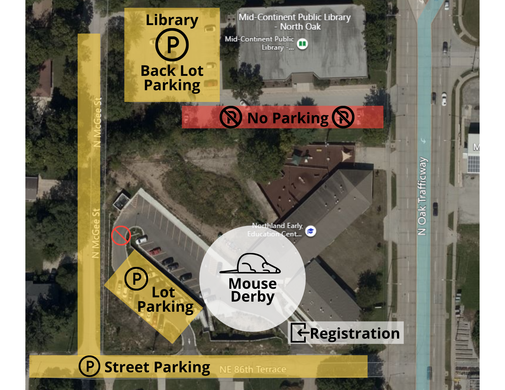 Parking for the 2nd Annual Northland Mouse Derby
